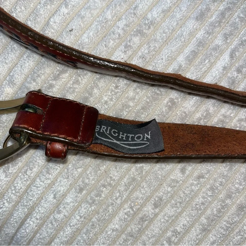 Brighton men’s brown &  black Leather Belt 38 xl